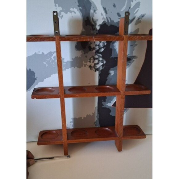 Danish Modern Twelve Jar Teak Spice Rack Holder by Digsmed RACK ONLY - Picture 16 of 16
